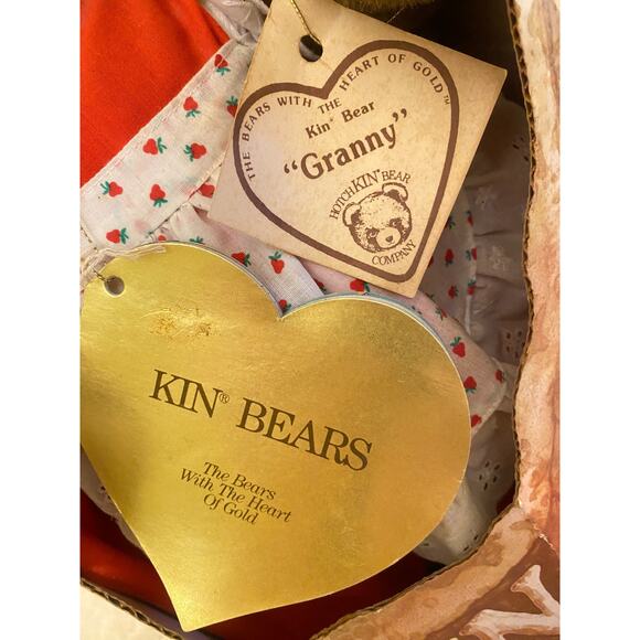 Granny Kin Bear Plush by Hotchkin Bear Company 20" Vintage 1990 Original Box - Picture 3 of 10